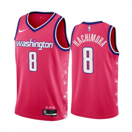 Muške NBA Dres Washington Wizards Rui Hachimura 8 2022-23 City Edition Roze Trešnjin Cvijet Swingman